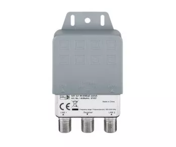 DINIC DiSEqC Commutatore LNB 2/1 per 2 LNB su 1 TV, scatola DINIC con foro europeo